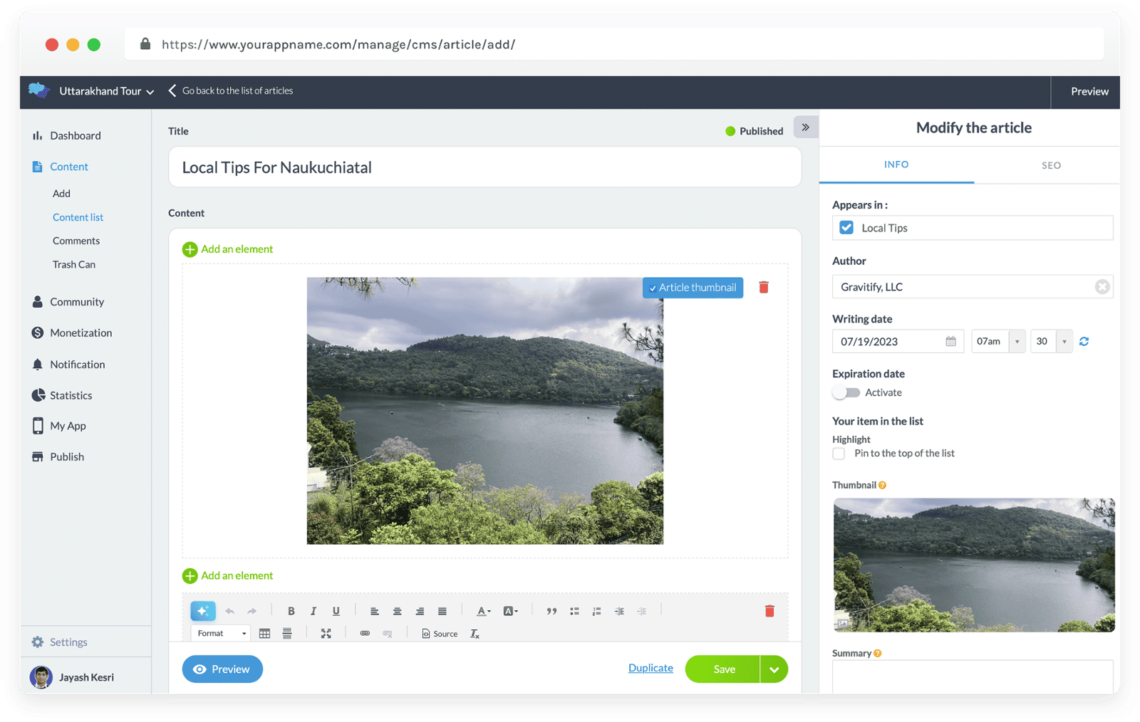 Manage, Add or Edit your Collections from the My Collections Page