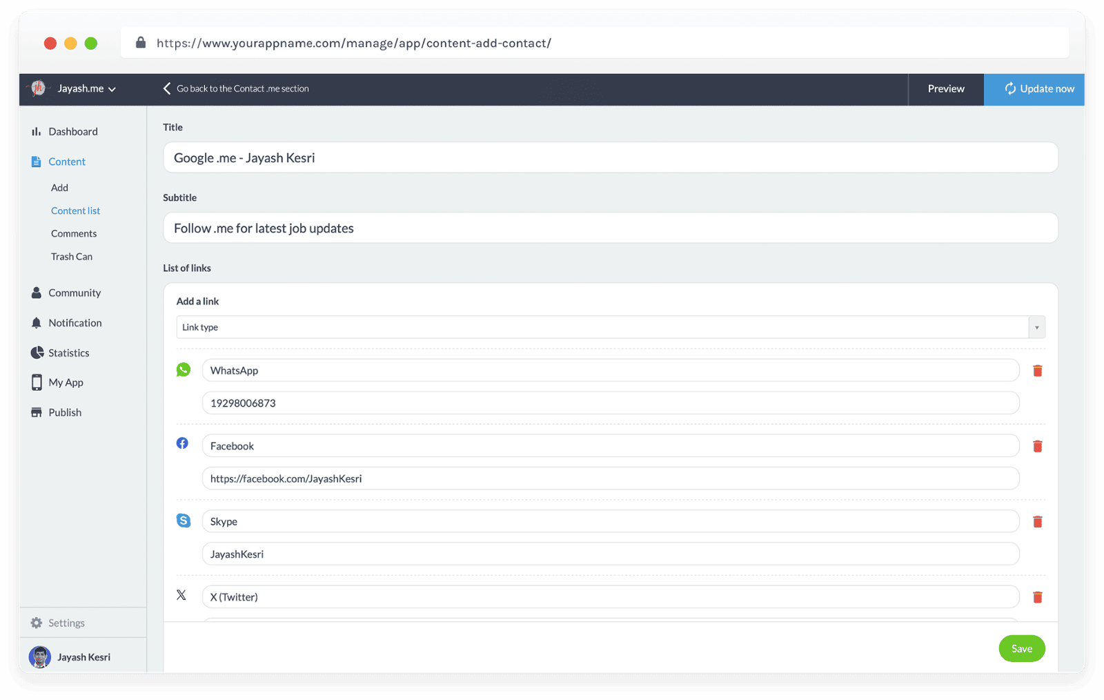 Manage, Add or Edit your Collections from the My Collections Page
