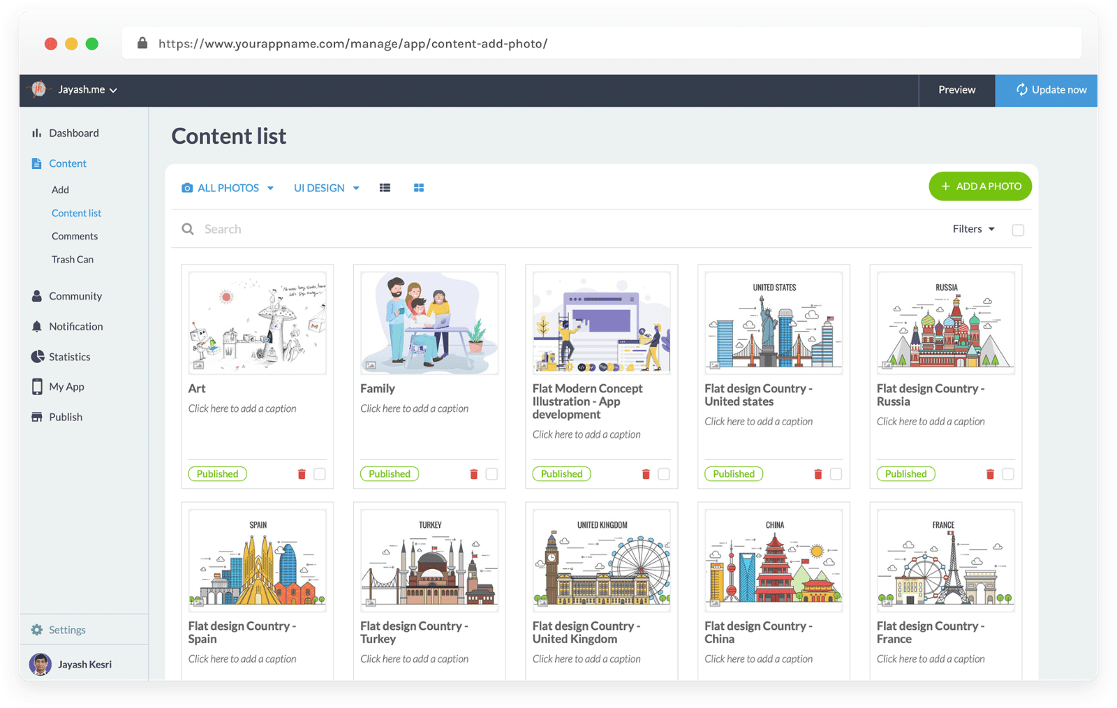 Manage, Add or Edit your Collections from the My Collections Page