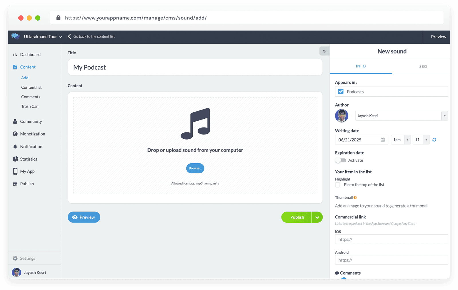 Manage, Add or Edit your Collections from the My Collections Page