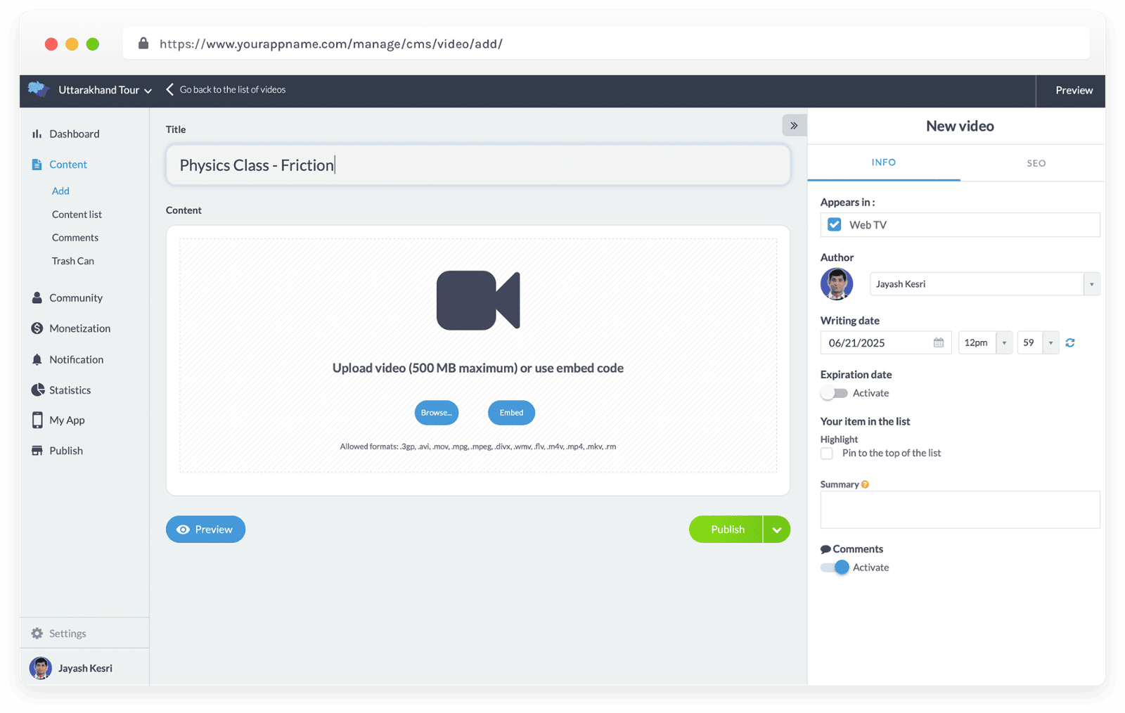 Manage, Add or Edit your Collections from the My Collections Page