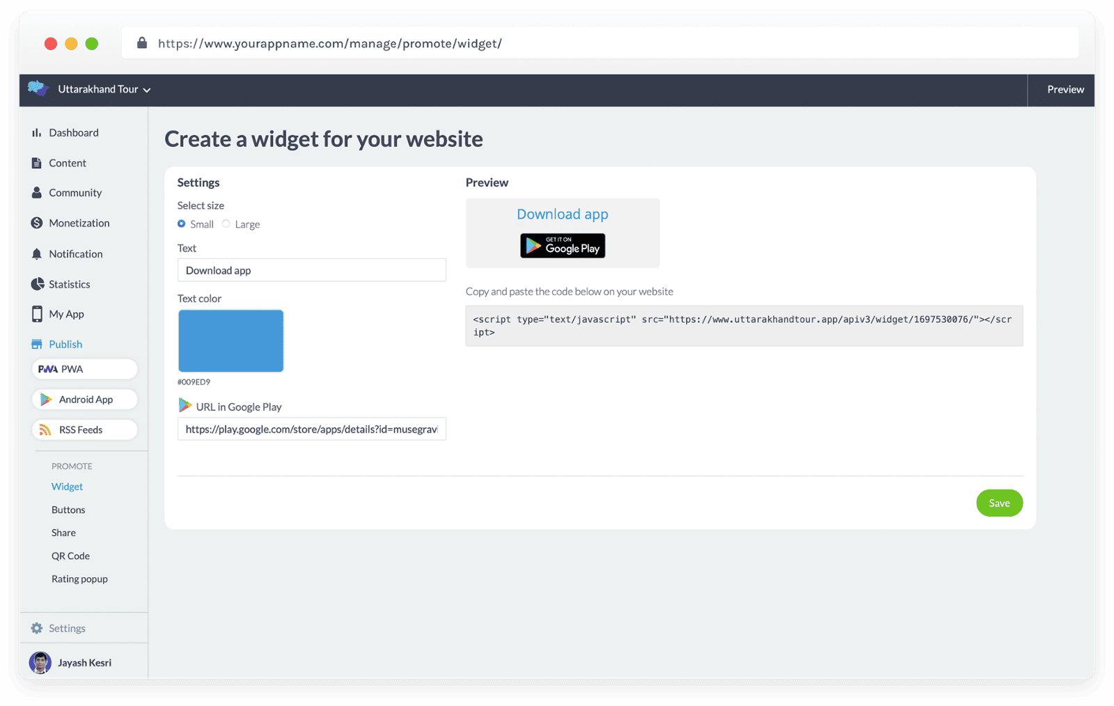 Promote you App with QR code