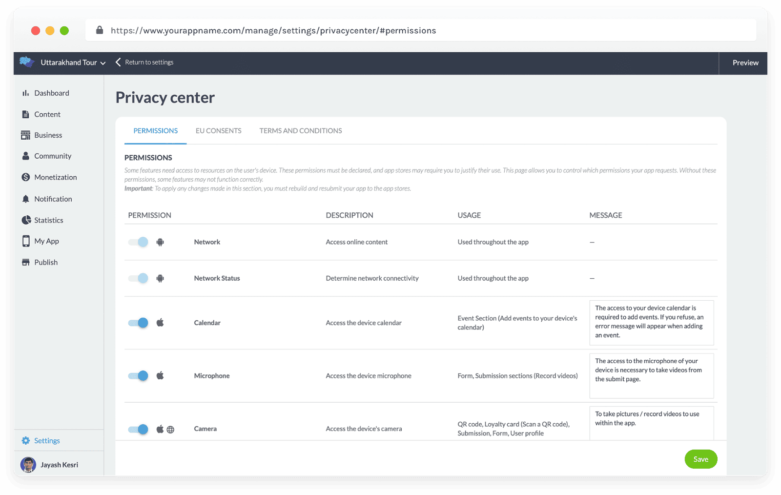 Set your shop Opening and Delivery times