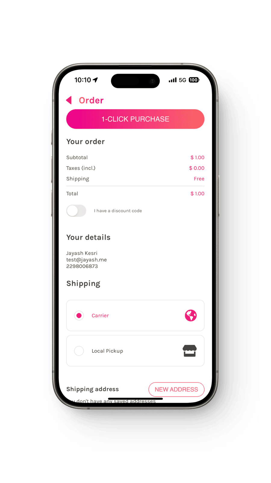 Make payments in 1-click