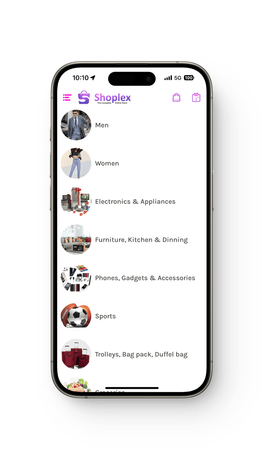 eCommerce App Collection View
