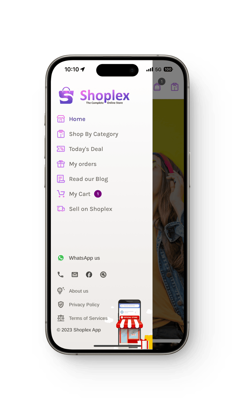 eCommerce App Navigation Menu