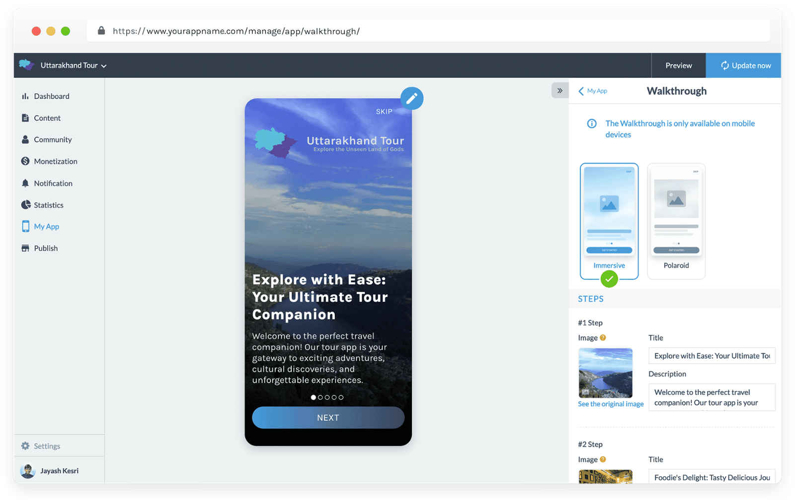 App Walkthrough
