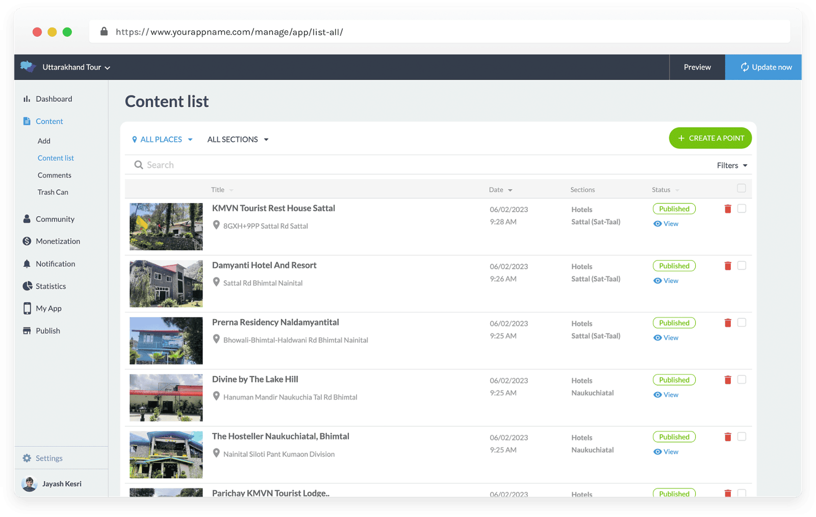 Content List
