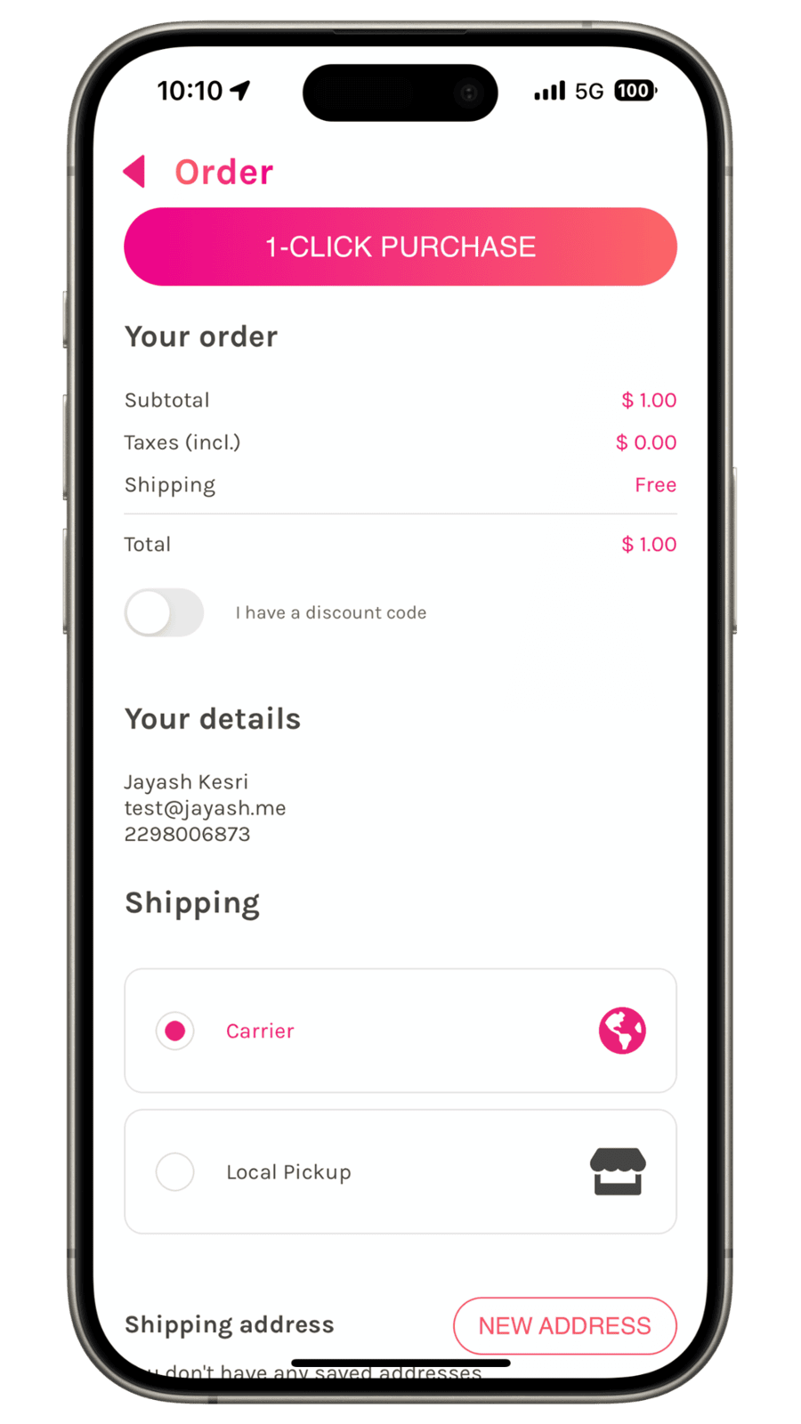 Make payments in 1-click