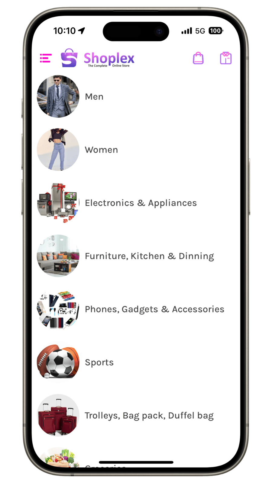 eCommerce App Collection View